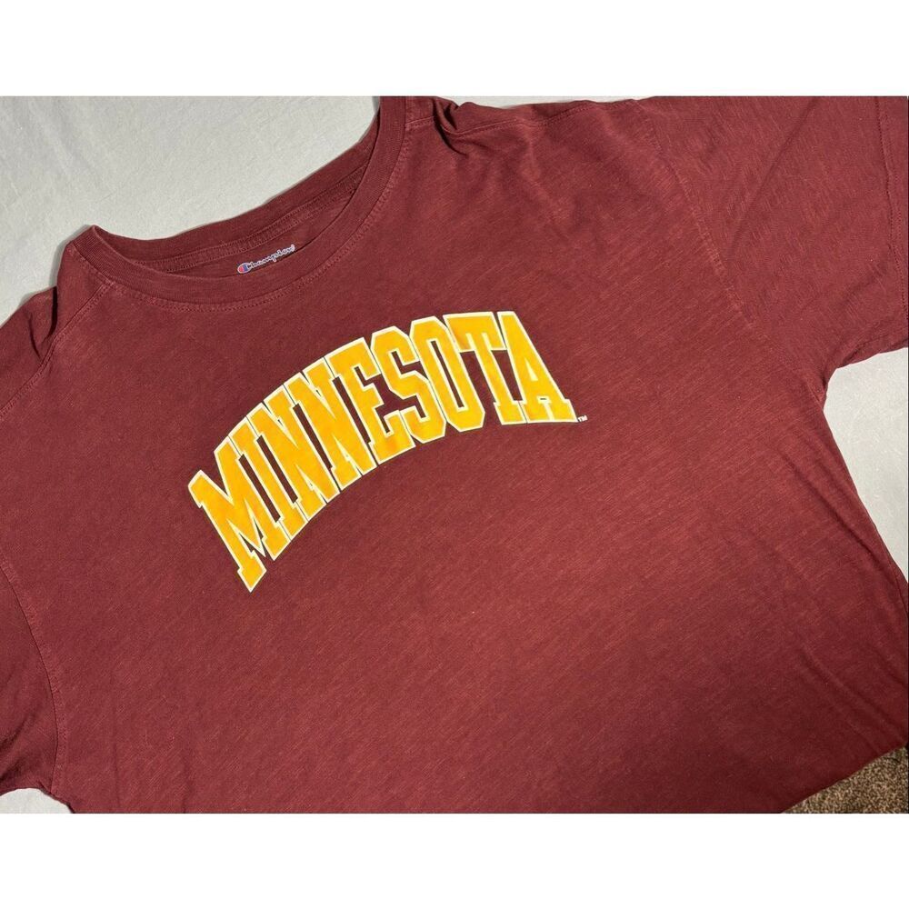 Minnesota Golden Gophers NCAA BIG 10 Maroon T-Shirt Men's 2XL Champion T Shirt - Picture 1 of 9